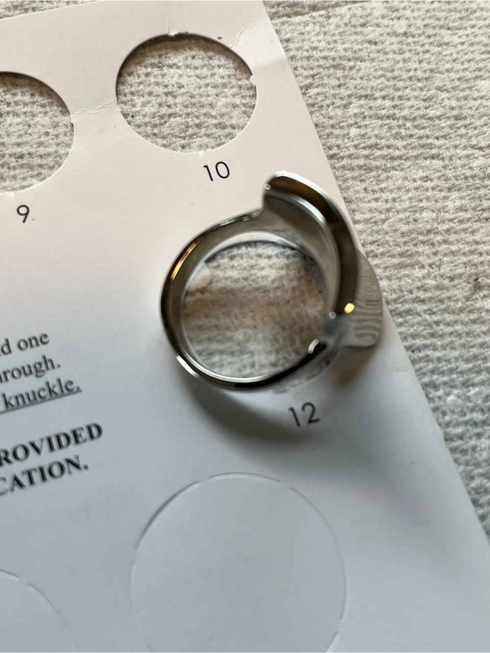Unique Stainless Steel Geometric Concave Ring